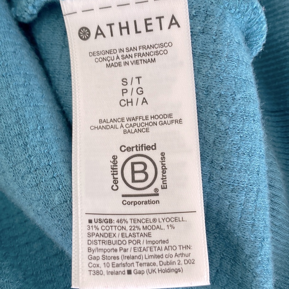 Athleta Balance Waffle Hoodie Sweatshirt - Picture 9 of 9